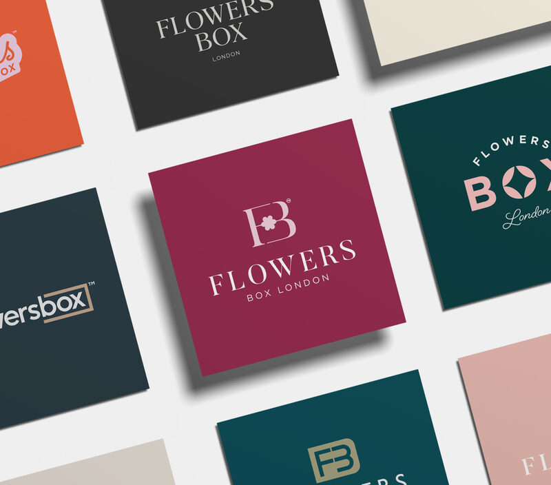Custom logo design concepts and branding development